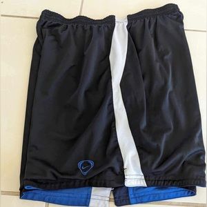 Nike Vintage Black/Blue Reversible Travis Scott Athletic Soccer Gym Shorts